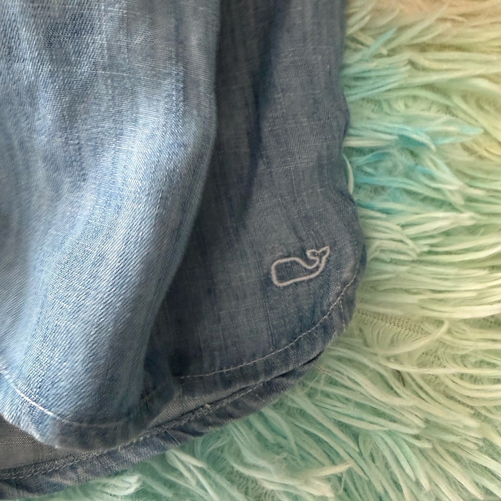 Vineyard Vines Blue Denim Skirt with Whale Logo